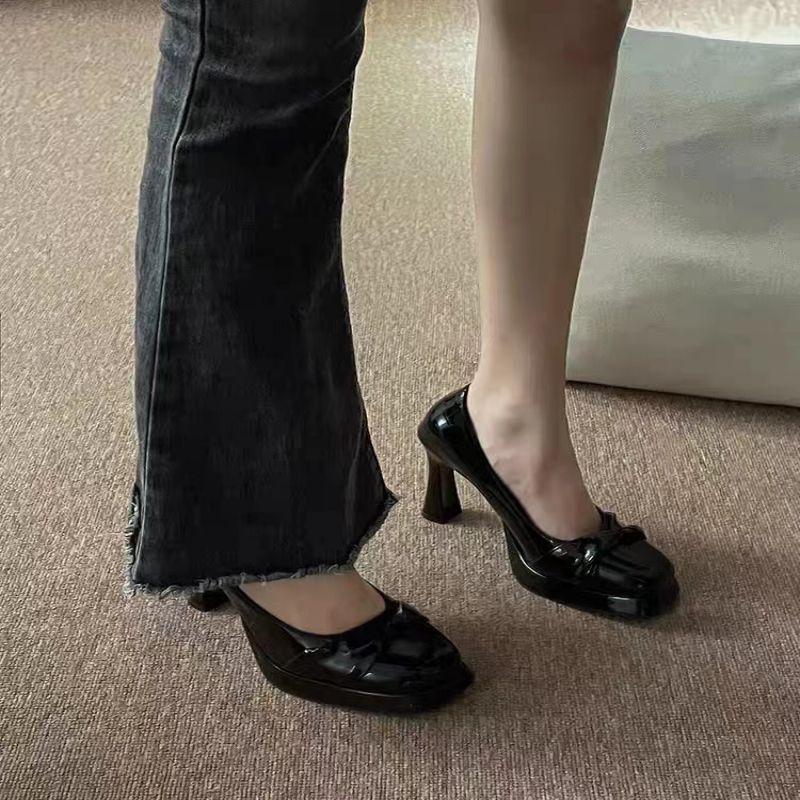 Square Toe Ladies Pumps Super High Heels Women's Mary Jane Shoes Cheap Clearance Vacation Promotion Chic and Elegant Shoe Sale
