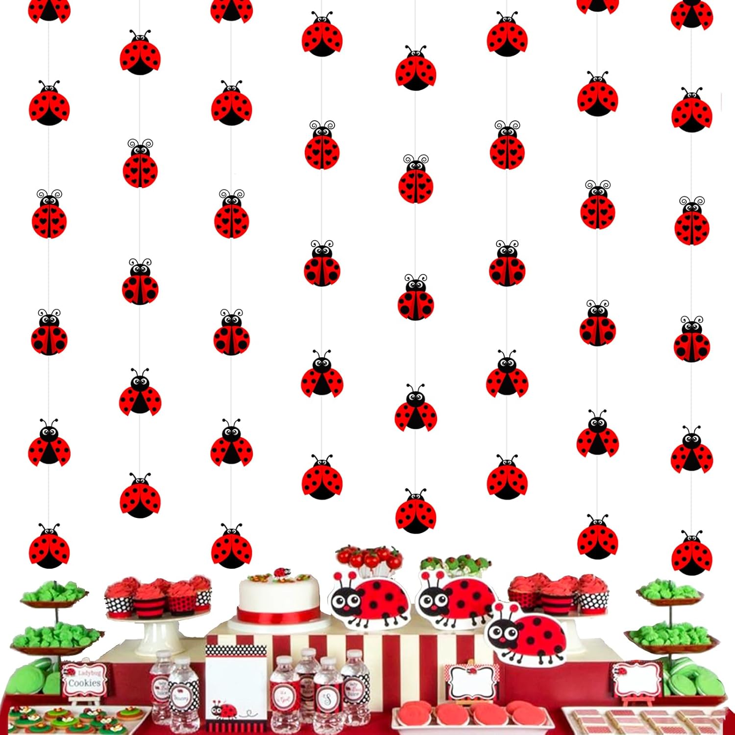 Ladybug Baby Shower Party Decoration Ladybug Party Banner Little Ladybug Party Decor Ladybug Garland Ladybird Party Decor Insect Theme Party Decor
