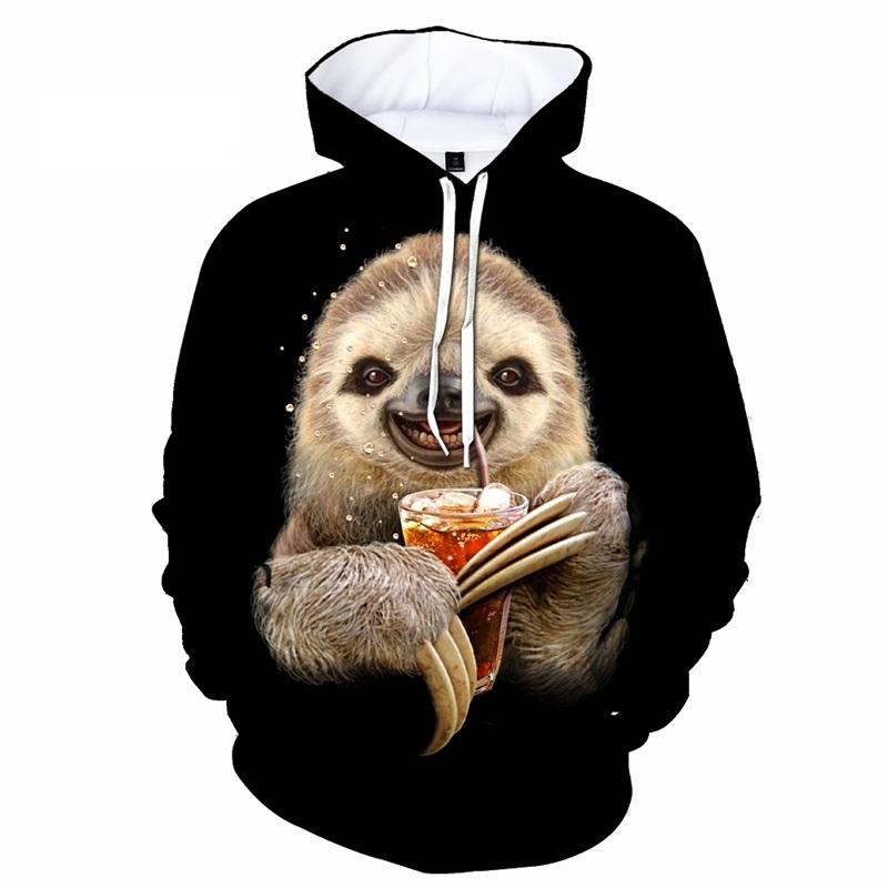 

3D Animal Sloth Printing Hoodies For Men Cute Folivora Graphic Hooded Sweatshirts Kid Fashion Funny Pullovers Clothes Hoodie 6XL