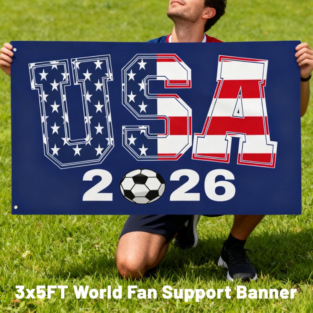 3x5FT World Flag USA Fan Support Banner
