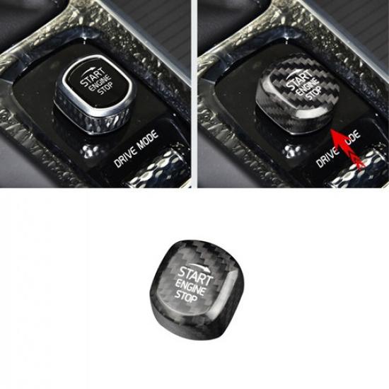 Dry Carbon Fiber Start Button Ignition Switch Cover Trim For Volvo S90 2017-