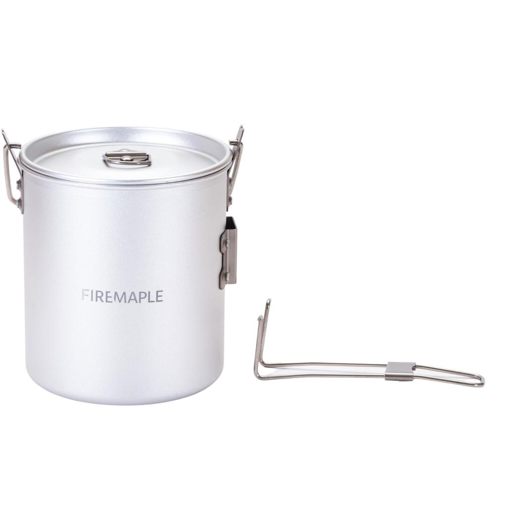 FIREMAPLE Frost Hliníkový hrnec 900 ml Lehký venkovní vařič s víkem Kompatibilní s vařením na dřevě a otevřeném ohni Včetně úložné tašky UL