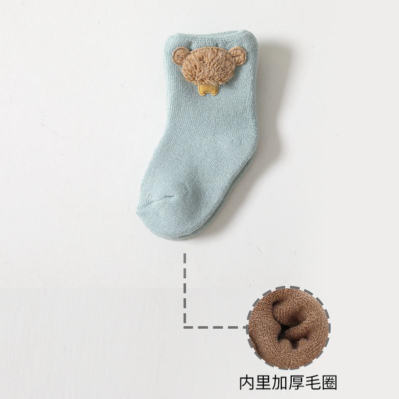 Warm Winter Baby Socks Cute Soft Autumn Newborn Baby Girls Socks Bunny Infant Baby Boy Shoe Socks for Toddler Infants