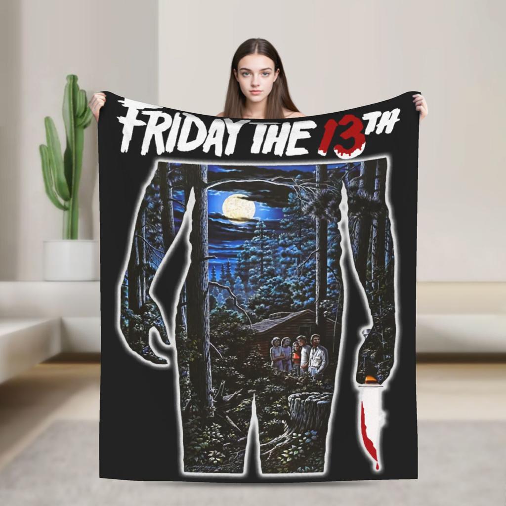 שישי יום שישי ה-13 ג'ייסון וורהיס שמיכה פיקניק פלנל מצעים כיסויים לחוץ חם מותאם אישית DIY איכותי כיסוי מיטה מתנה