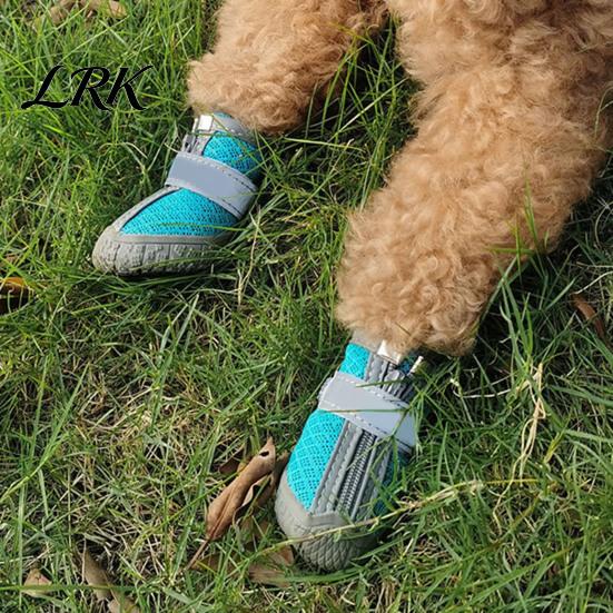 Anti Scratch Paw Covers for Bichon 4Pcs Non-Slip Dog Shoes, Breathable Mesh Boots, Waterproof Washable Boots Small Breeds Pet Protectors Dogs, Outdoor
