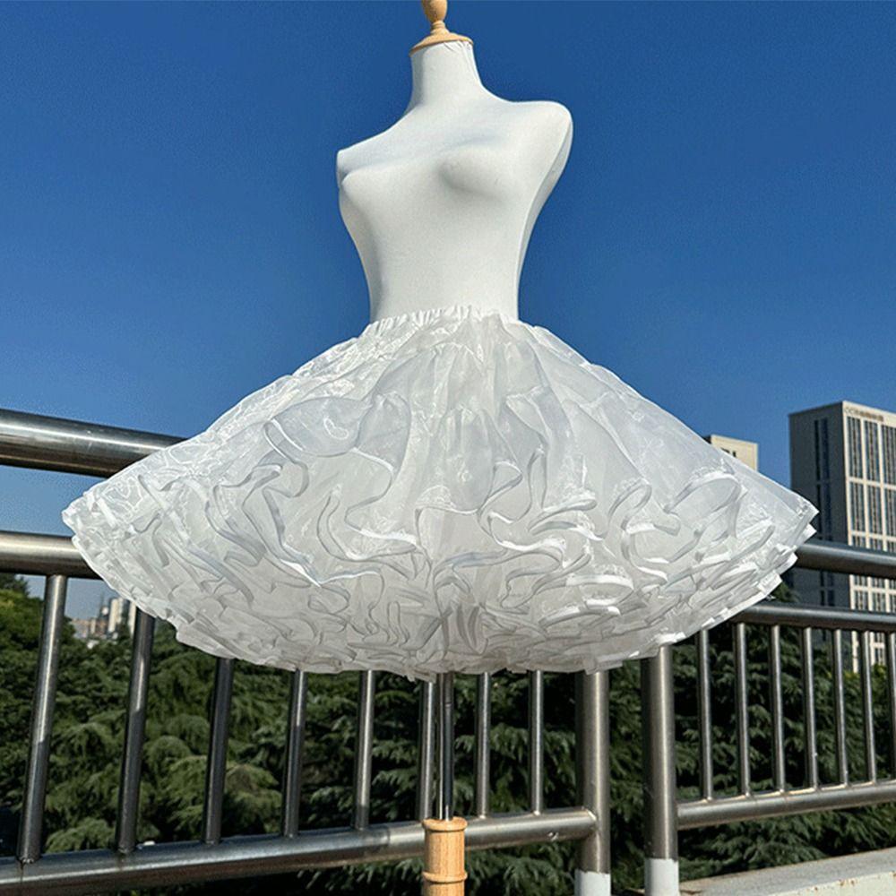 Jupon sans cerceau Crinoline Robe de bal blanche Jupes jupon Jupon de mode Robe de mariée
