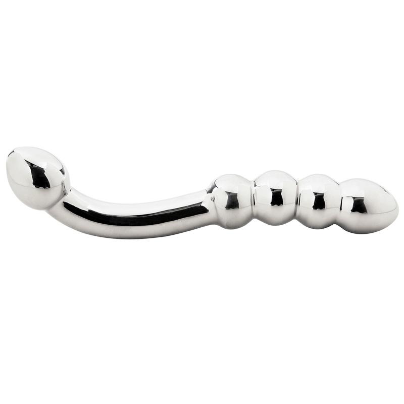 Stainless Steel Double Fake Dildo G Spot Anal Beads Butt Plug Metal Heavy Dildo Anal Plug Vaginal Female Sex Toy Women