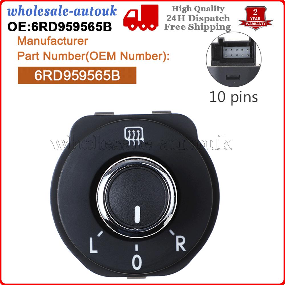Rear View Mirror Adjust Knob Button Switch For VW Polo 6R 6C 10-17 6RD959565B