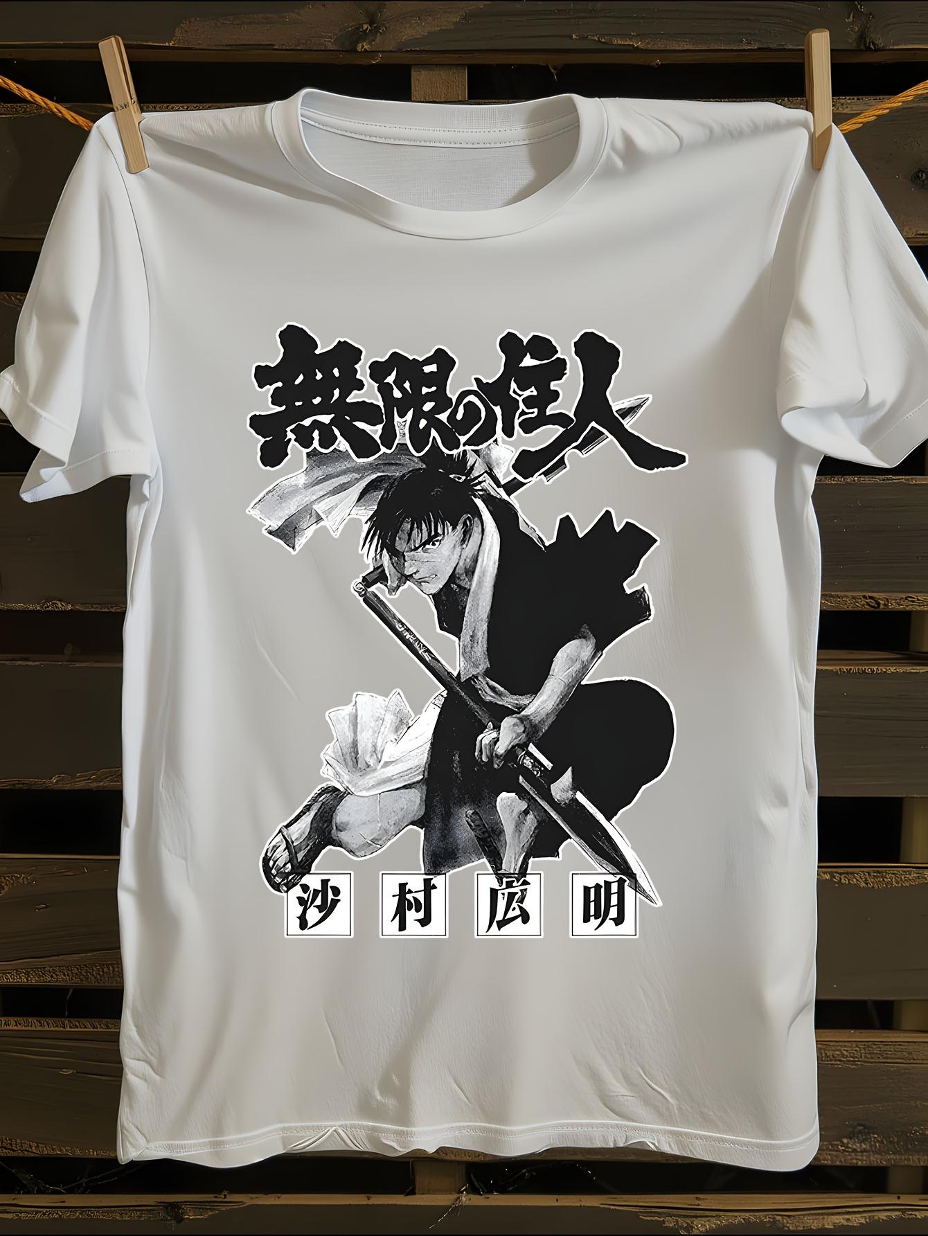 

Blade of the Immortal Anime T-Shirt Mens Tshirt Womens Tshirts with Letters Print Short Sleeves T-Shirt Casual Street Tee Shirt Top XXXXL