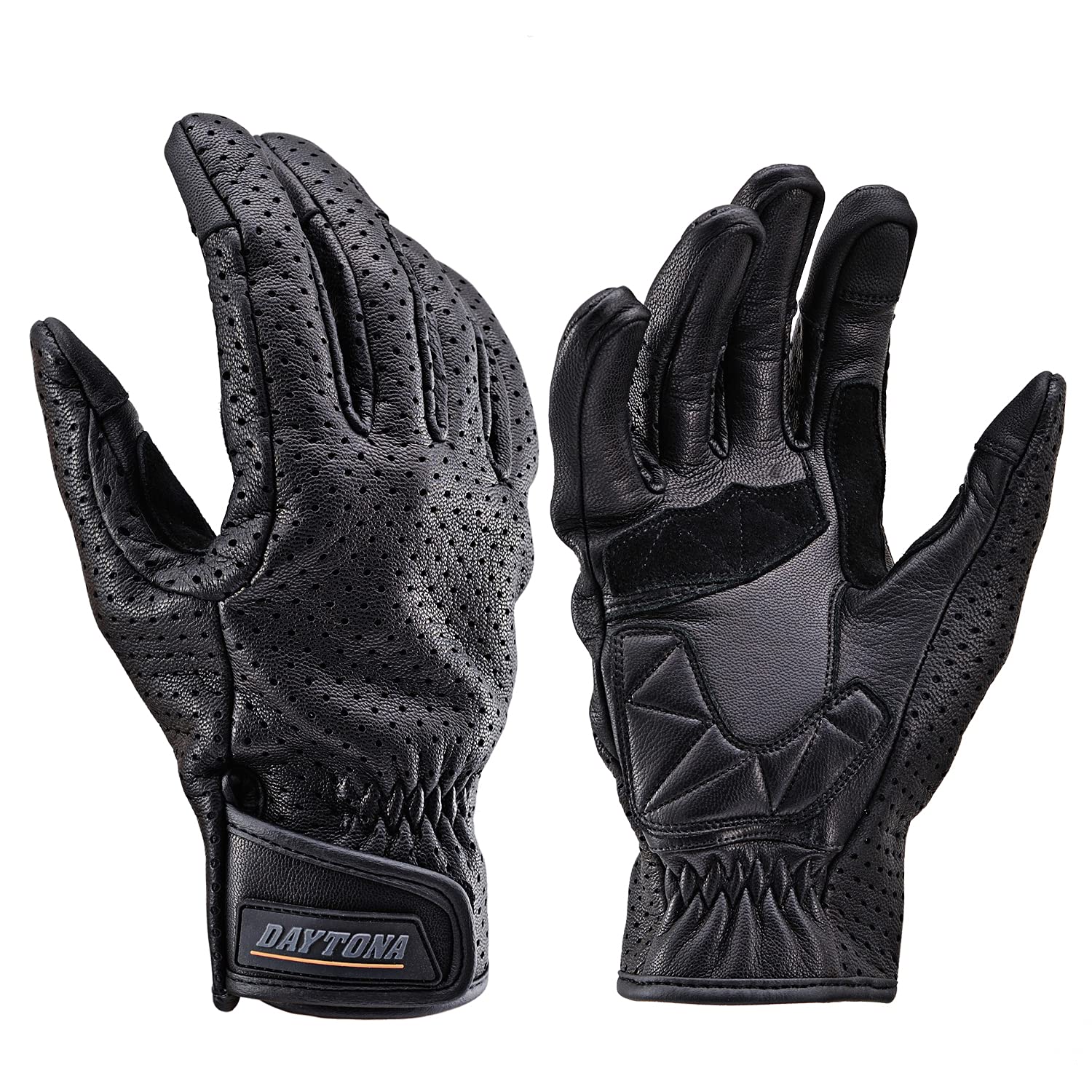 

Мотоциклетные перчатки Daytona с перфорированным сенсорным экраном, натуральная кожа 95307, S, козья кожа, сетка, стандартные, совместимые, весна, лето, осень, кожа, HBG-029,