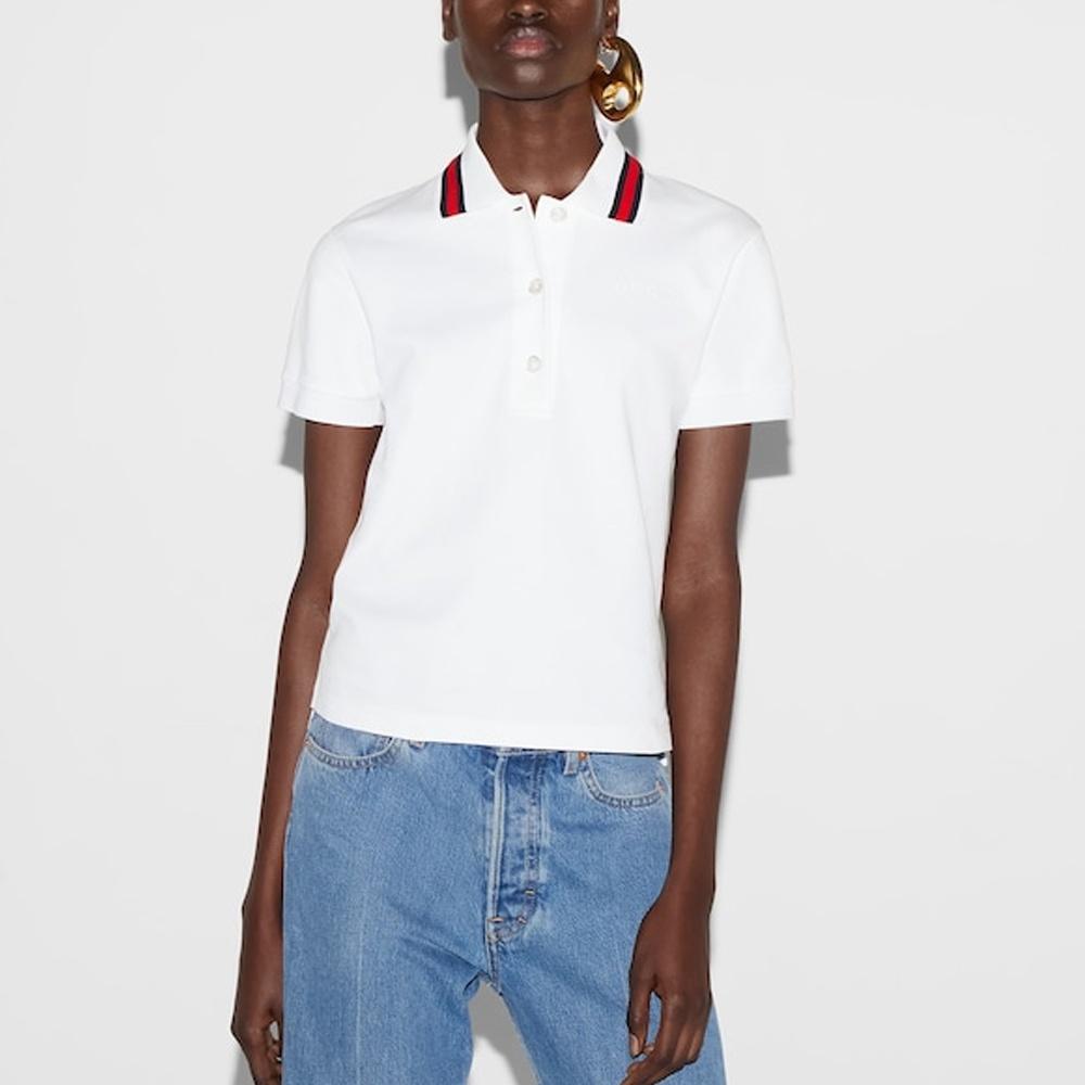 GUCCI Stretch Piquet Polo Shirt Men's 789266-XJGLZ-9692