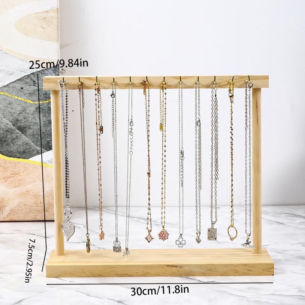 Sieraden Organizer Displaystandaard Hout Ketting Ophanging Aanrecht Rek voor Kettingen Oorbellen Armbanden Vitrine Opbergrek