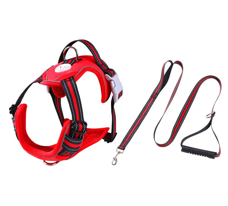 Reflective Dog Vest Strap OEM ODM Supplier Medium Large Pet Explosion-proof Chest Back Traction Rope Fashion Design