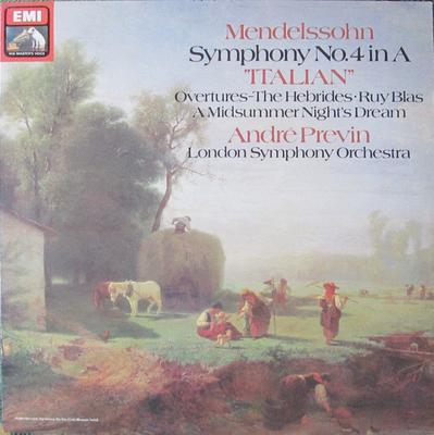 LP Schallplatte FELIX MENDELSSOHN-BARTHOLDY - ANDRÉ - Symphonie Nr. 4 in A "Italienische" / Über ASD3763 EMI, His Master 1982 UK Klassik Gebraucht