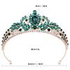 DIEZI Luxury Rhinestone Crystal Tiara Necklace Earrings For Women Wedding Party Elegant Bridal Bride Crown Hair Accessories