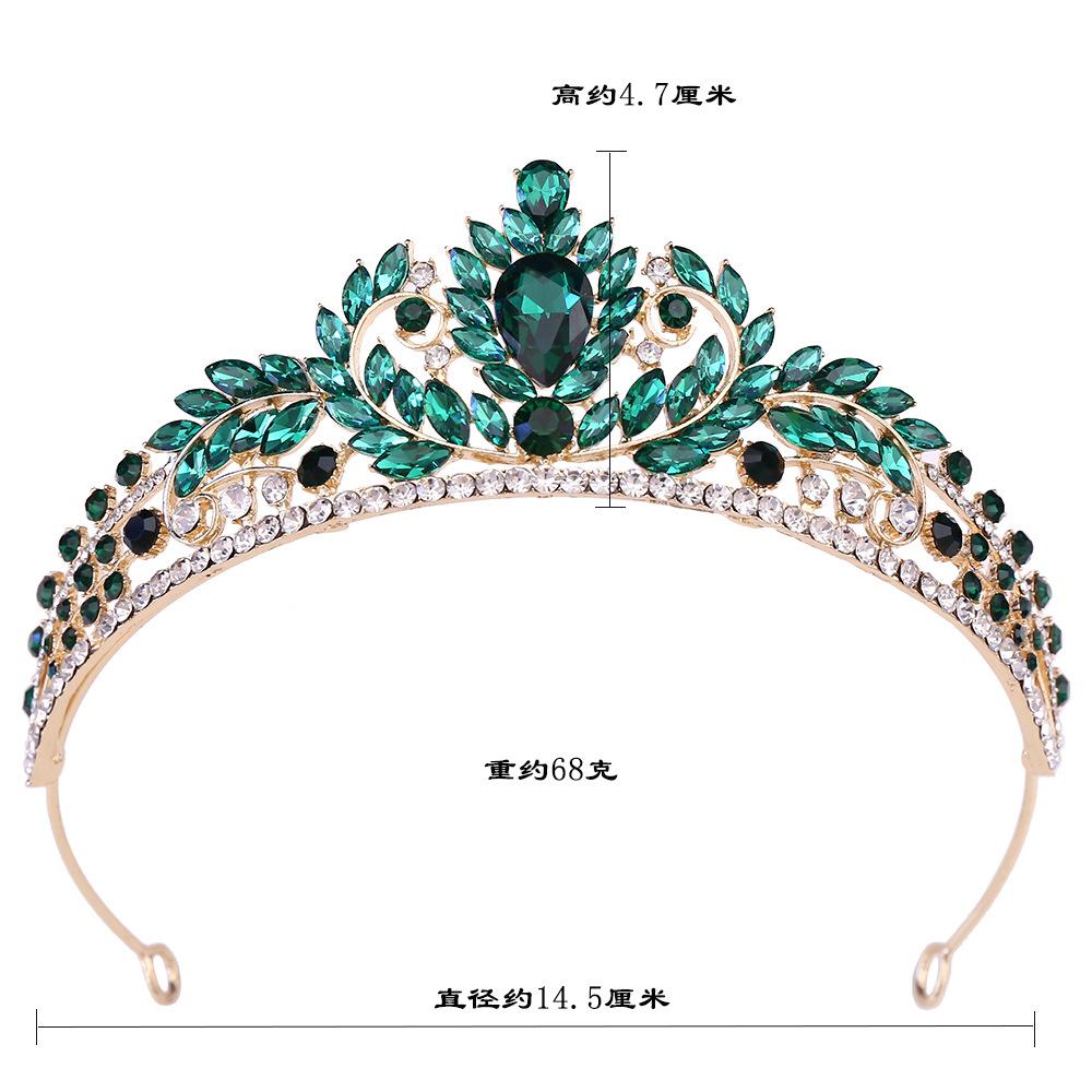 DIEZI Luxury Rhinestone Crystal Tiara Necklace Earrings For Women Wedding Party Elegant Bridal Bride Crown Hair Accessories