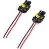 Yourkar 2 PCS Wiring Harness Headlight Plug, 9005 9006 9012 HB3 HB4 Female Adapter Wiring Harness Sockets Wire, Headlight Connectors for Headlights
