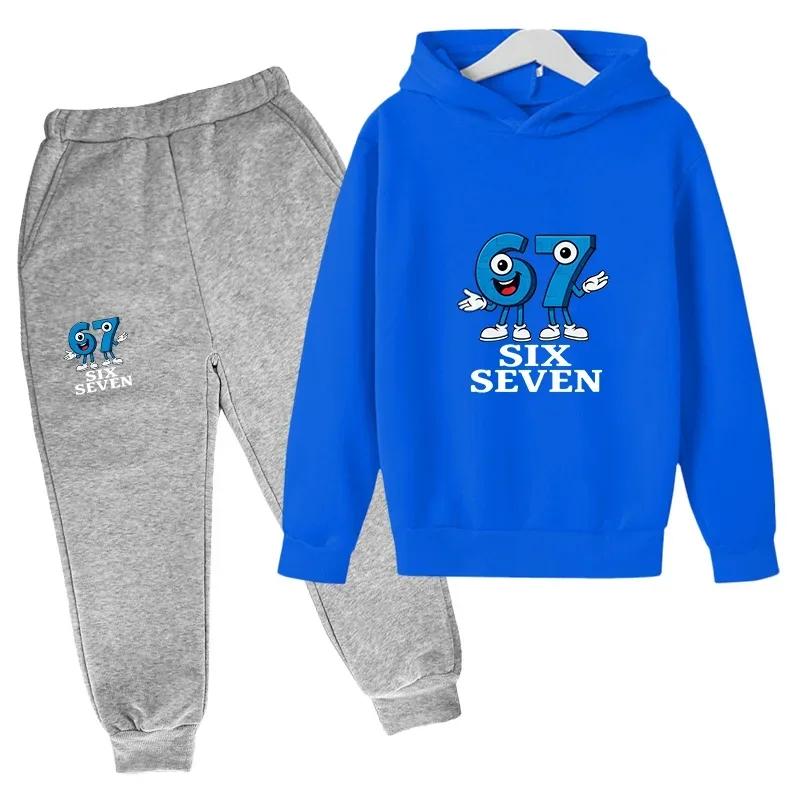 2026 New Spring Autumn Outfits Kids Leisure Letter Print 2pcs Hoodie+Pants 3-13 Years Boys Girls Streetwears Children Clothes