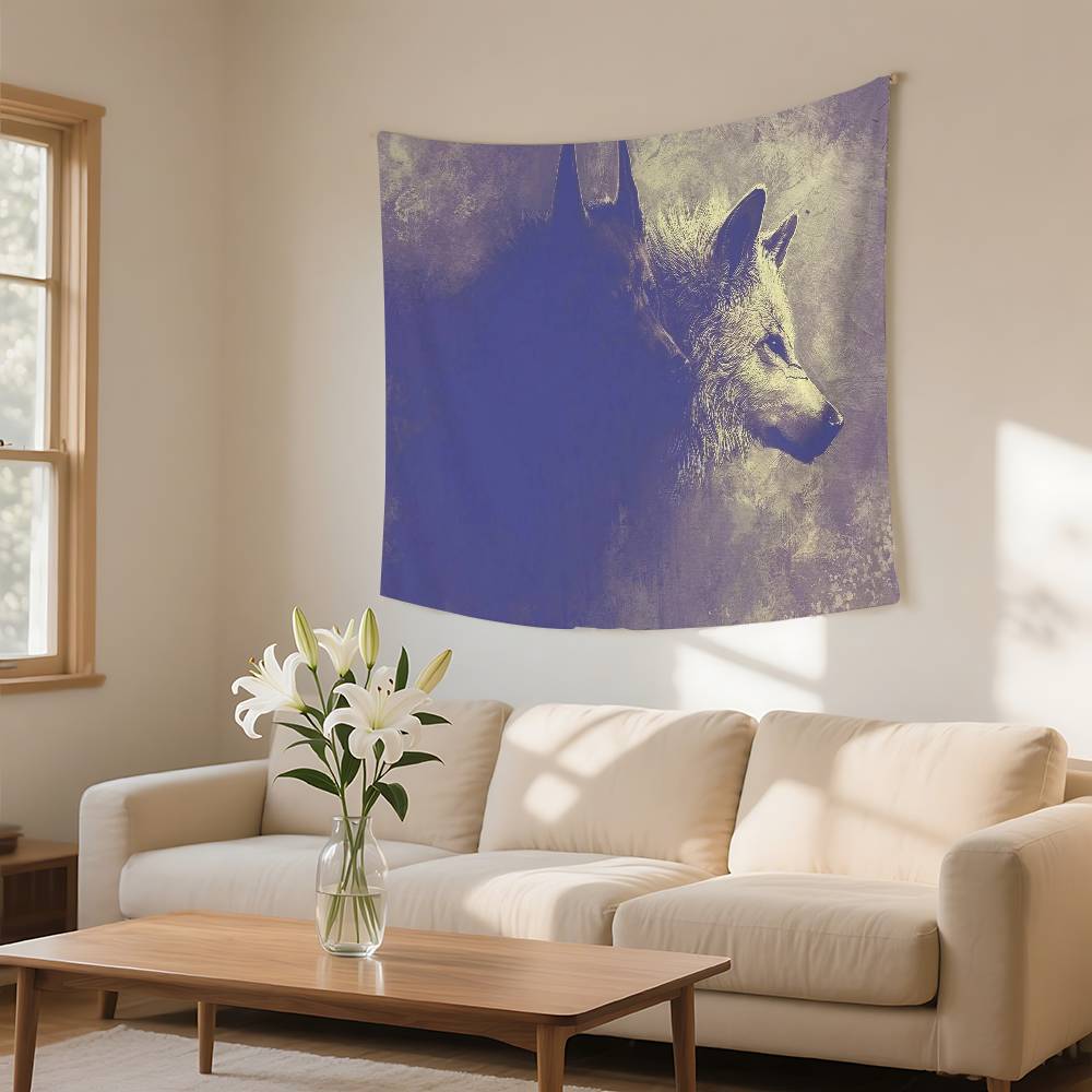 Psychedelic 3D Wolves Tapestry Customizable Tapestries Of Various Styleswall Hangings Celebrity Photo Printingwall Hangings