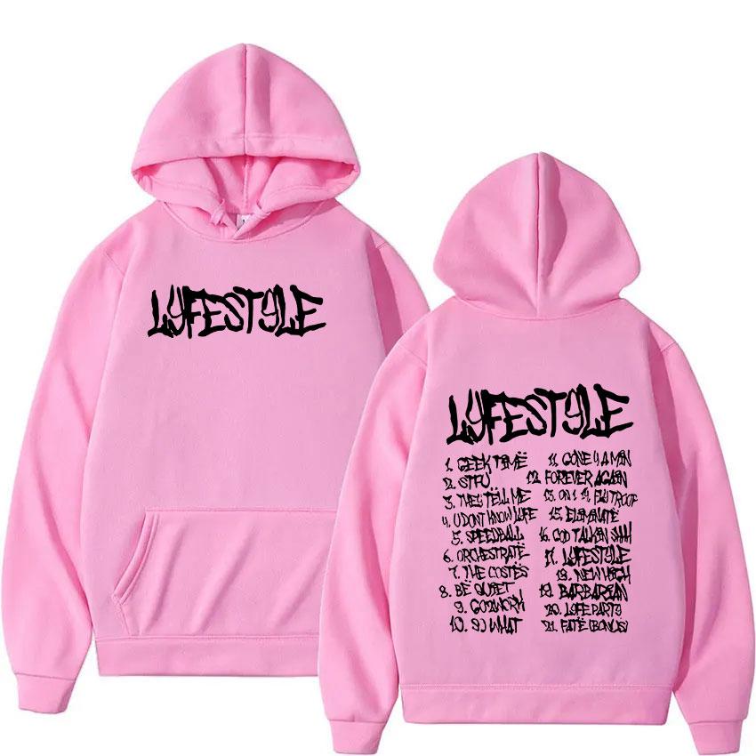 Rapper Yeat Lyfestyle Album Print Hoodie Men Hip Hop Fashion Oversized Sweatshirt Y2k Unisex Vintage Pullover Hoodies Streetwear