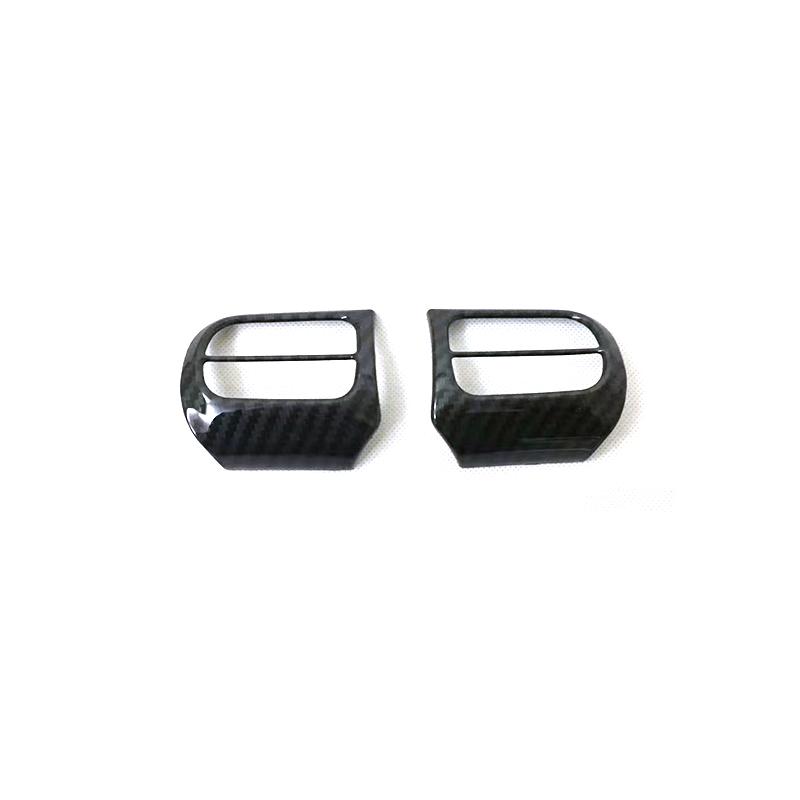 For Citroen C5 Aircross 2018-2021 2022 ABS Carbon fiber Car Steering wheel Button frame Cover Trim Car Accessories styling 2PCS
