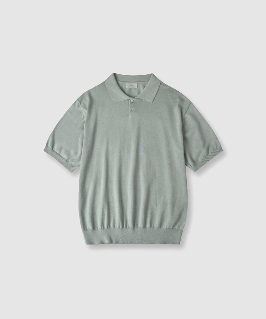 ASP Cotton Short Sleeve Collared Knit - Pale Mint