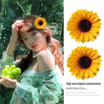Sonnenblumen-Haarspange: Mori Style Strandclip für Mädchen