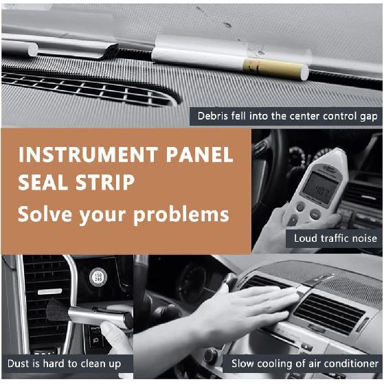 5.24Ft Car Windshield Trim Seal Strip for Dashboard - Dust & Soundproofing Rubber Seal Strip for Comfortable Driving - Universal Cuttable Automotive