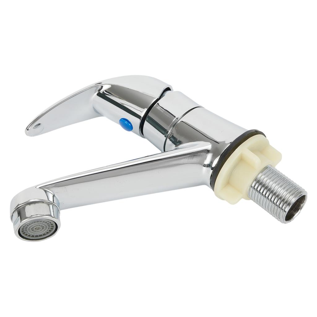 Robinet mitigeur de lavabo chromé en alliage de zinc