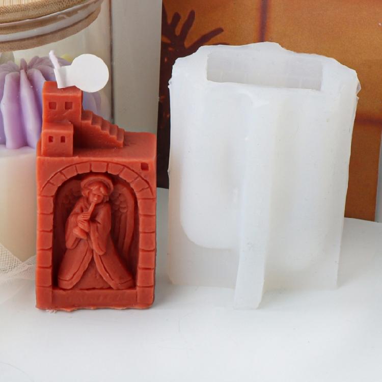 Jesuses Family Candle Molds Casting Molds Silicone Mould for Table Decorations