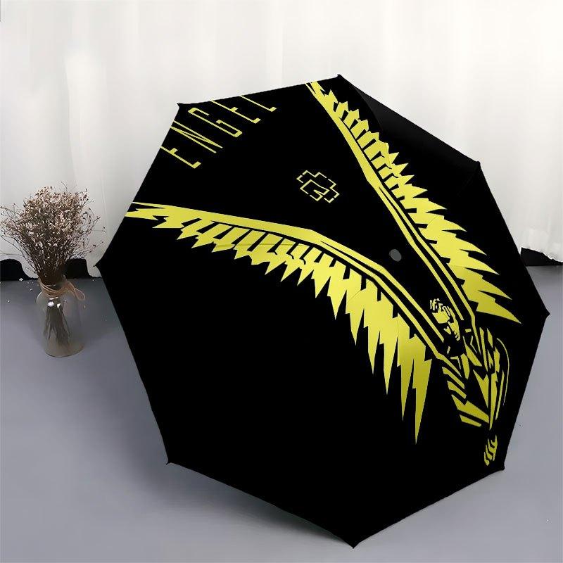 1 Rammstein Band Umbrella - Tri-fold automatic opening and closing umbrella with eight steel ribs, suitable for everyday outdoor use