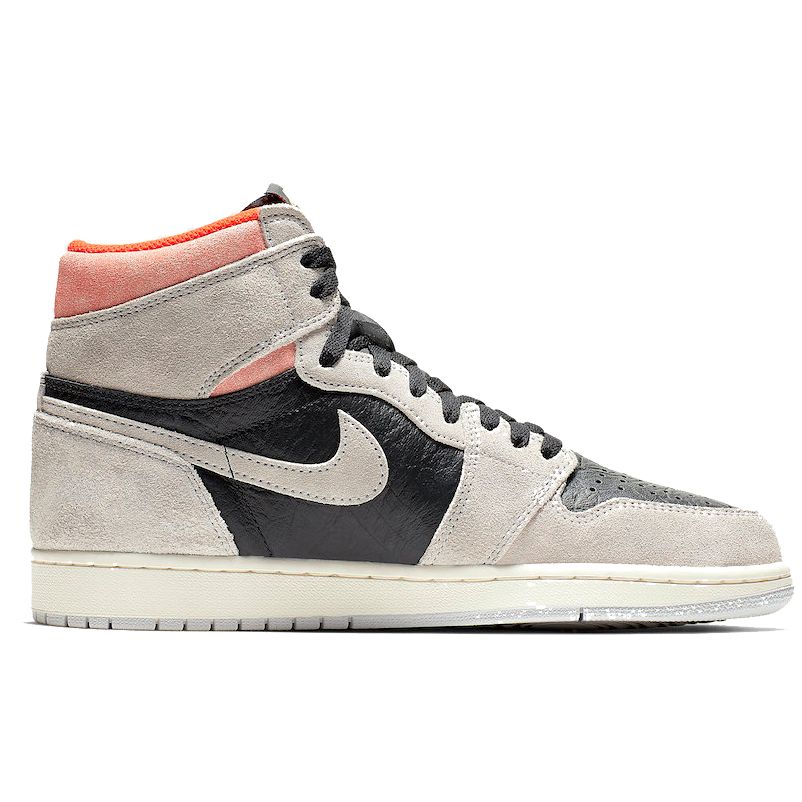 Air Jordan 1 Retro High OG Neutral Grey Men Sneakers Hyper-Crimson-White-Black 555088-018