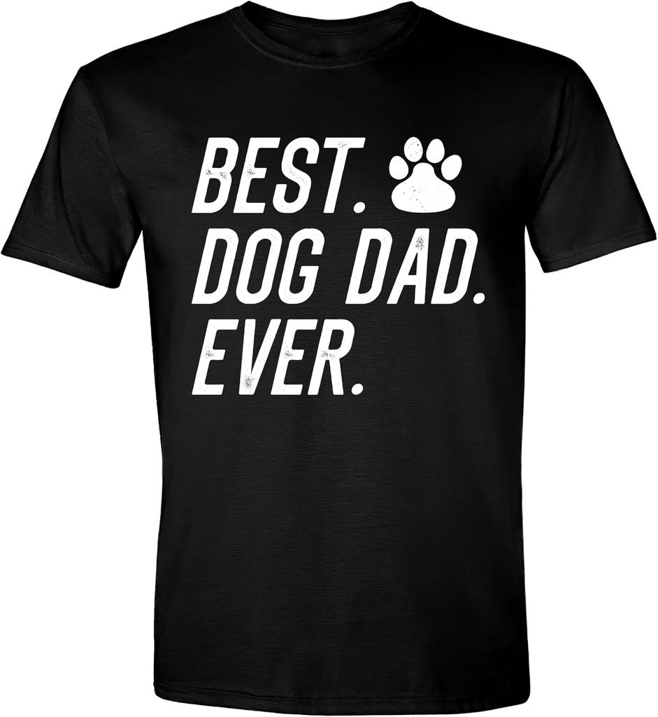 Best Dog Dad Ever Paw Print T-shirt