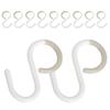 12Pcs S Hooks for Hanging Clothes Rustproof Plastic S-Shaped Hook Home Storage Organizer Bathroom Kitchen Wardrobe Use