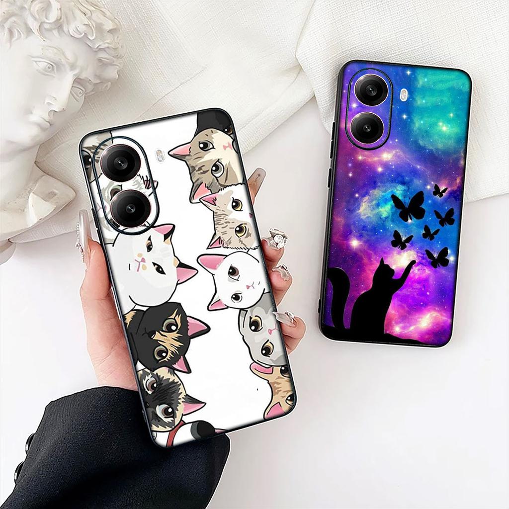 Cat Cartoon Kitten Cats Protective Cover for Motorola Moto G86 G14 G35 G34 G45 G55 G67 G75 G85 G24 G15 G54 G57 Power Phone Case