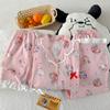 Sweet and Cute Puppy Style Casual Imitation Cotton Edge Pajamas Women's Summer Short-sleeved Three-piece Set