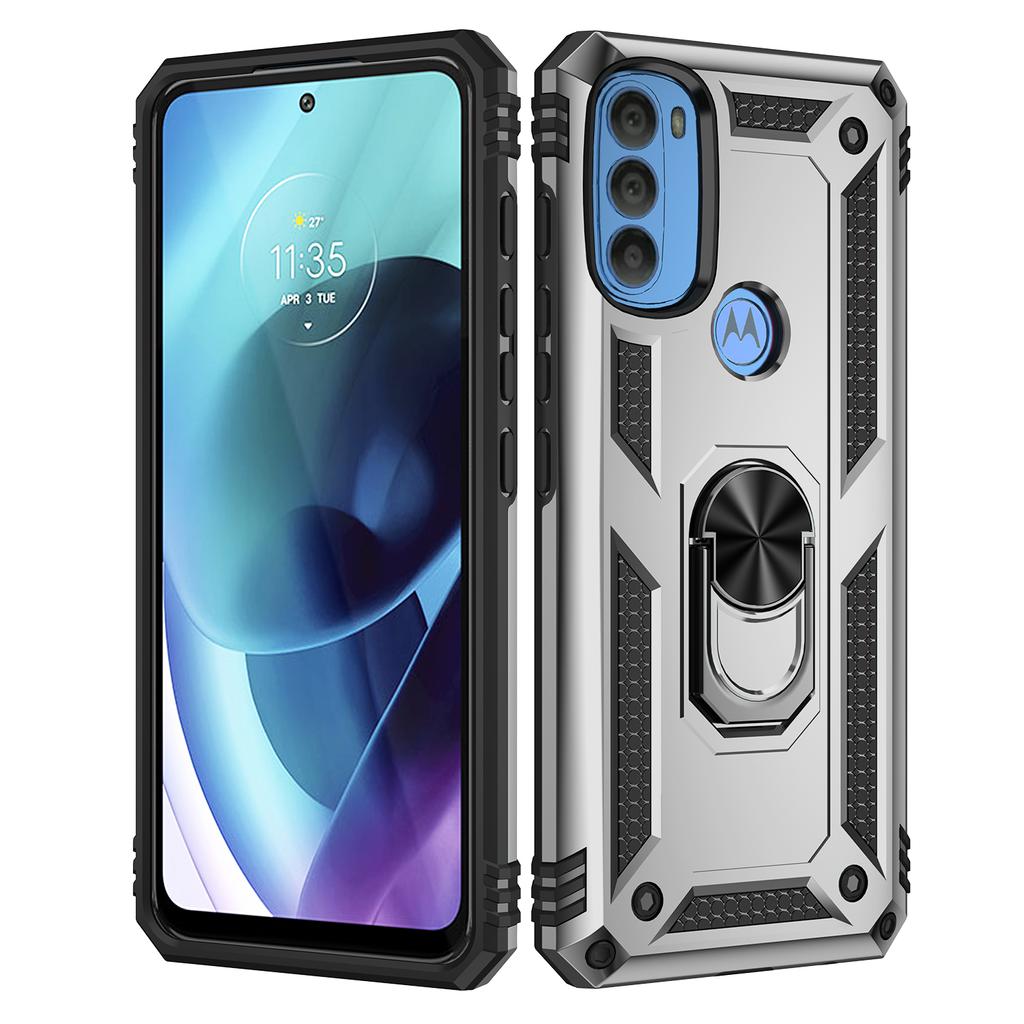 Case for Motorola Moto G71 5G Shockproof Bumper Armor Military Protective Magnetic Holder Ring Cover for Moto G 71