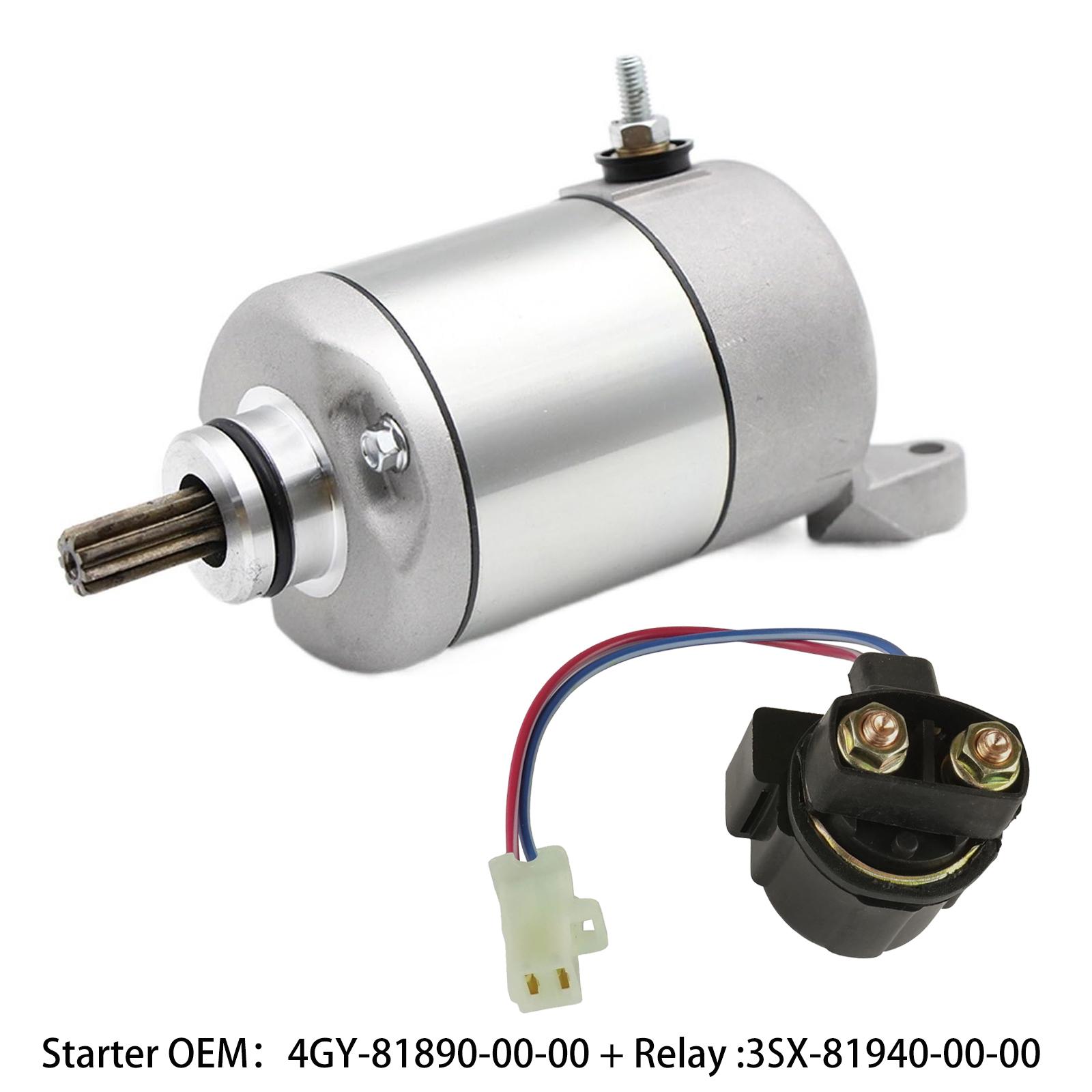 Elecrtrical Engine Parts Starter Motor And Relay For Yamaha Motorcycle TT-R 250 TTR250 TT250R OEM: 4GY-81890-00-00 3SX-81940-00 2PCS SET