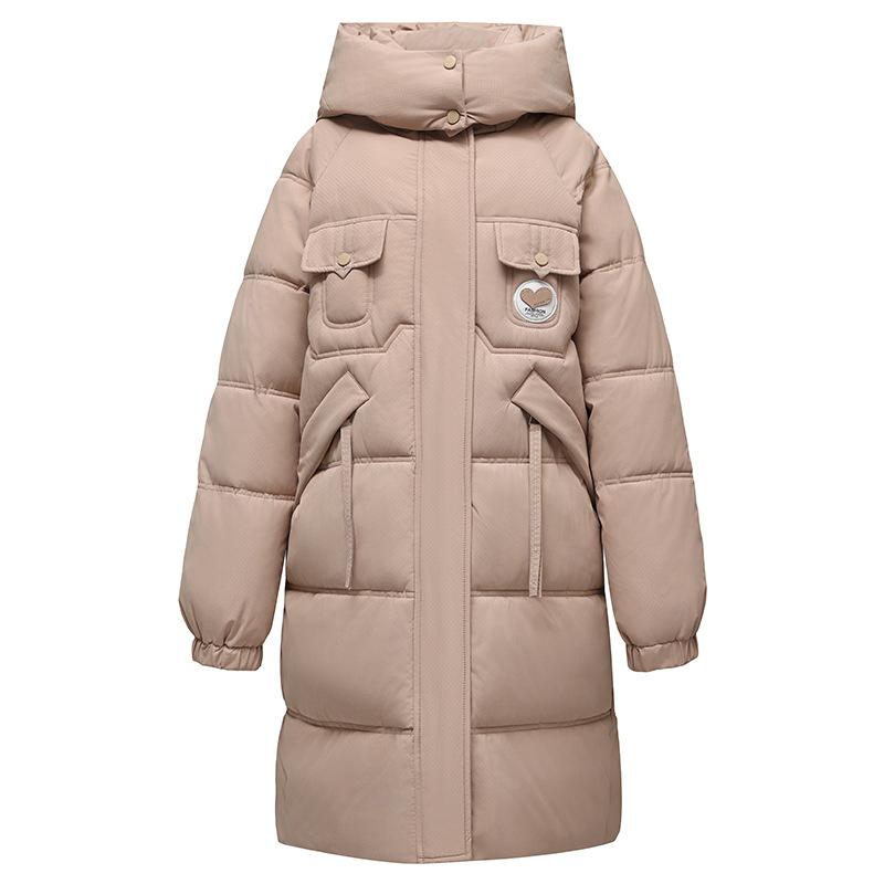 Down cotton coat for women, 2025 winter new style cotton coat, medium and long fashionable all-matching thick loose figure-flattering winter coat