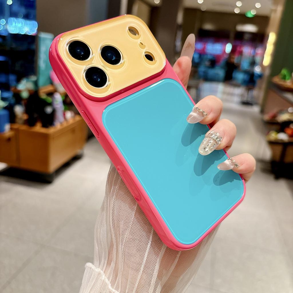 Color Collision Case For iPhone 17 16 15 14 Pro Max Camera Window Acrylic Hard PC Shockproof Back Cover