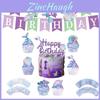 New Mermaid Fish Tail Fish Scale Birthday Party Theme Paper Napkin Plate Cutlery Party Supplies