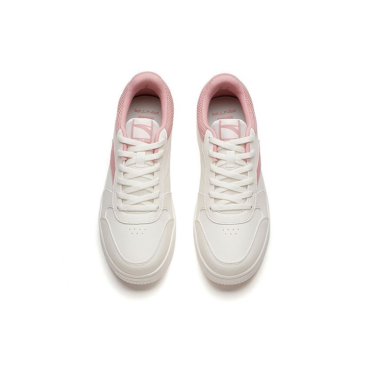 Anta Non-Slip Lightweight Low-Top Skate Shoes Women Sneakers White Pink 922128068-2