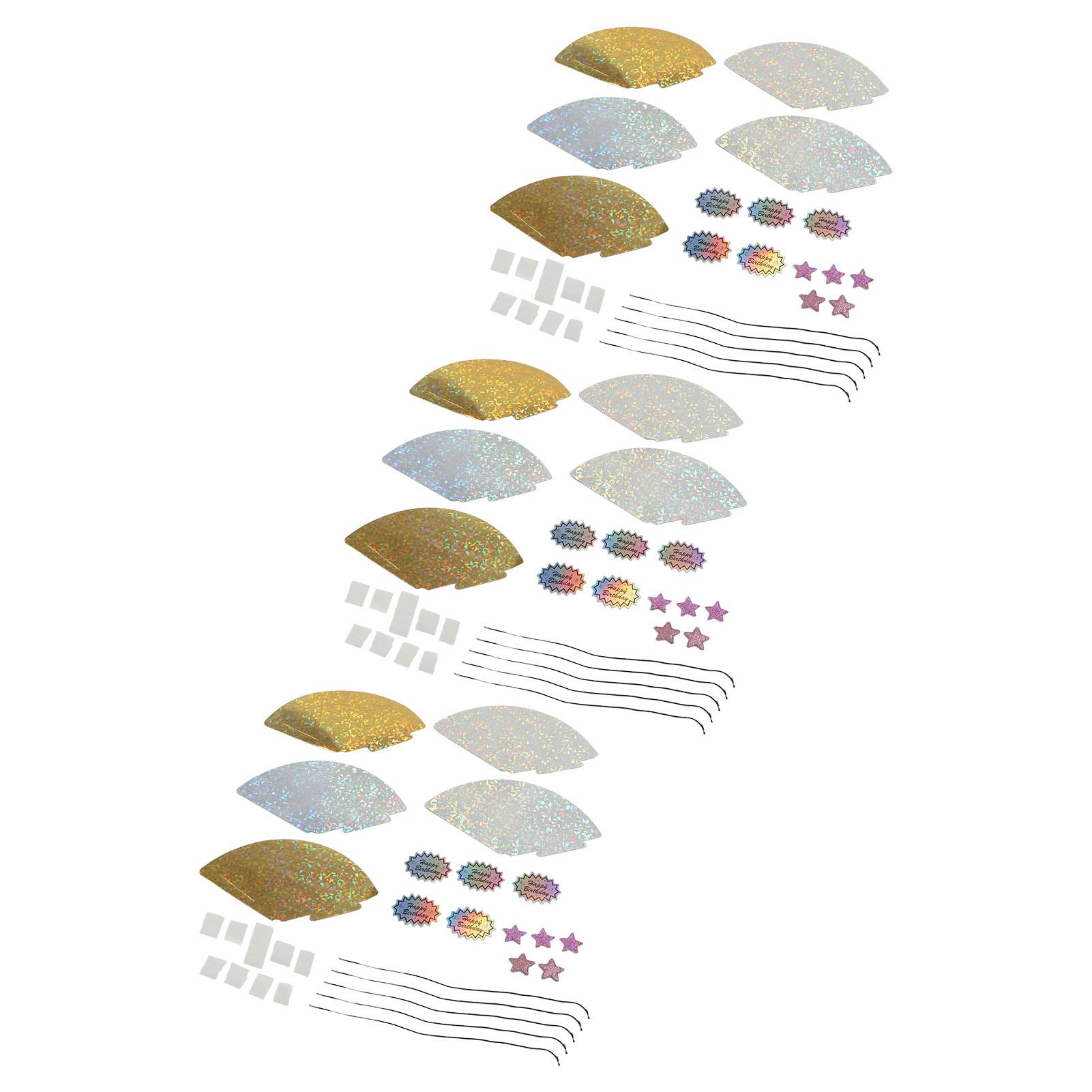 

Tapered Party Hat Shiny Exquisite Beautiful Easy Assembly Tapered Paper Hat for Birthday Party Decorations