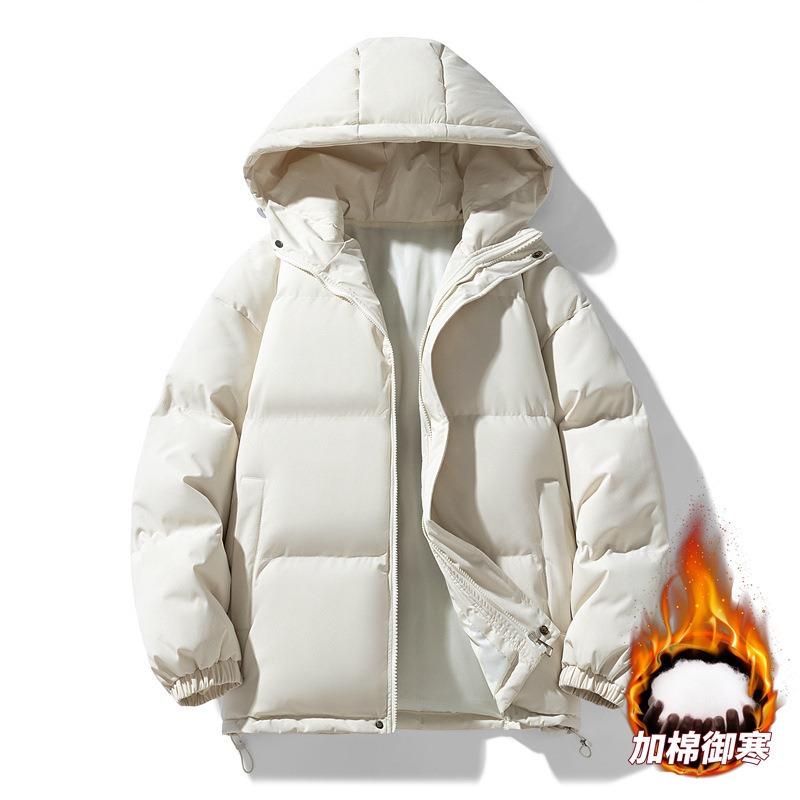 Cotton-padded Winter Cotton-padded Men's Thickened Warm Couple's Hooded Loose Version Winter Jacket Casual Outdoor Men