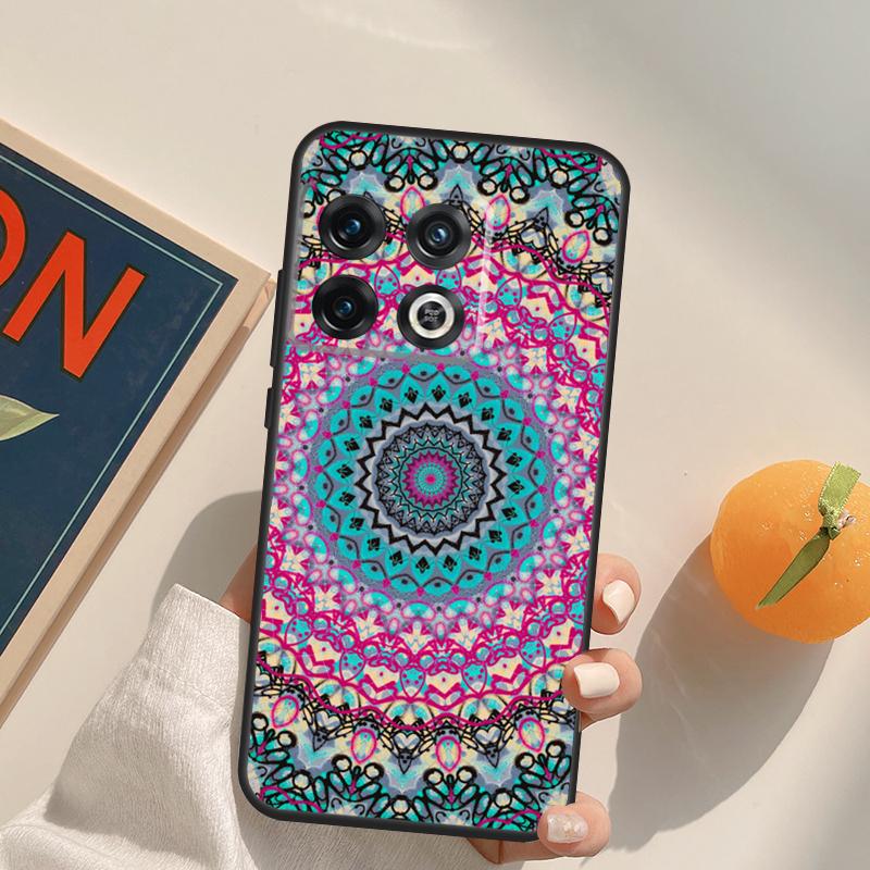 Floral Flower Mandala Design Case For OnePlus 13R 12R 10R 13T 10T 11 12 13 15 OnePlus Nord 5 CE 2 3 4 Lite N20 N30 Cover