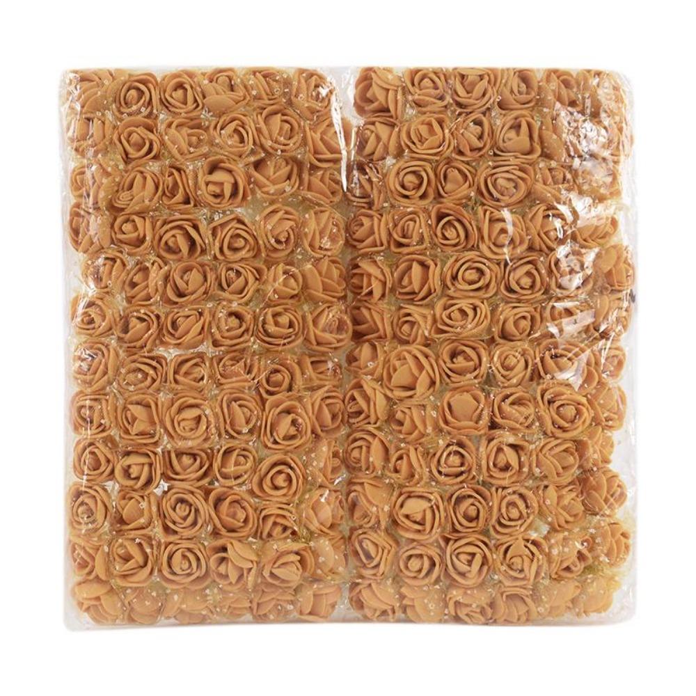 144/288 Stück Mini Spitze Rosenblume Kunstblume Kleine Schaumrosenblütenköpfe Hochzeitsdekoration DIY Bastelstraußzubehör