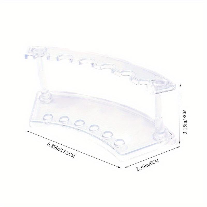 

1PC Plastic Pencil Holder Display Stand, 6 Slot Pen Eyebrow Stand Makeup Brush Organizer, Desktop Cosmetic Brush Holder чистый