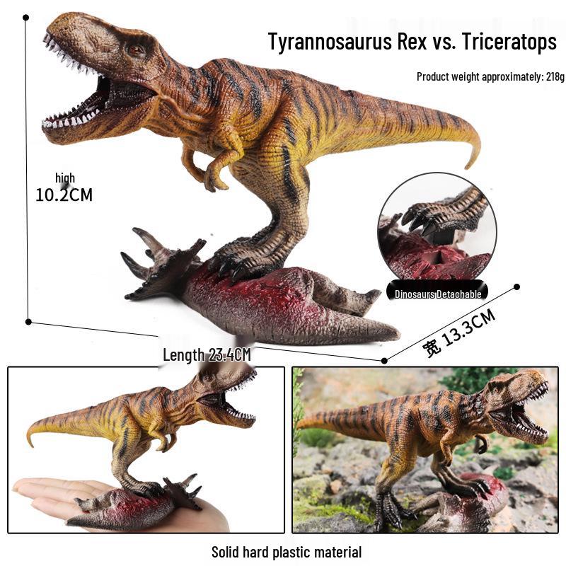 Double-Crested Dilophosaurus Model: Velociraptor Blue & Styracosaurus Dinosaur Toy Ornament