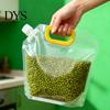 Kitchen Pantry Organization 5PCS Grain Storage Bag with Handle, Large Capacity Cereal Container, Vertical Standing Reusable Food Space Saving