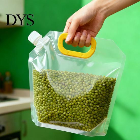 Kitchen Pantry Organization 5PCS Grain Storage Bag with Handle, Large Capacity Cereal Container, Vertical Standing Reusable Food Space Saving